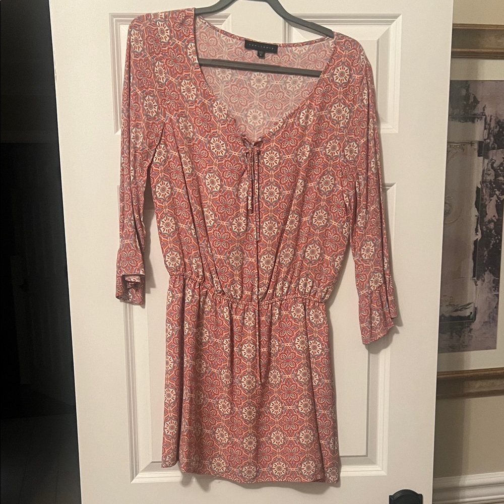 Sanctuary Coral and Cream Mini Dress
